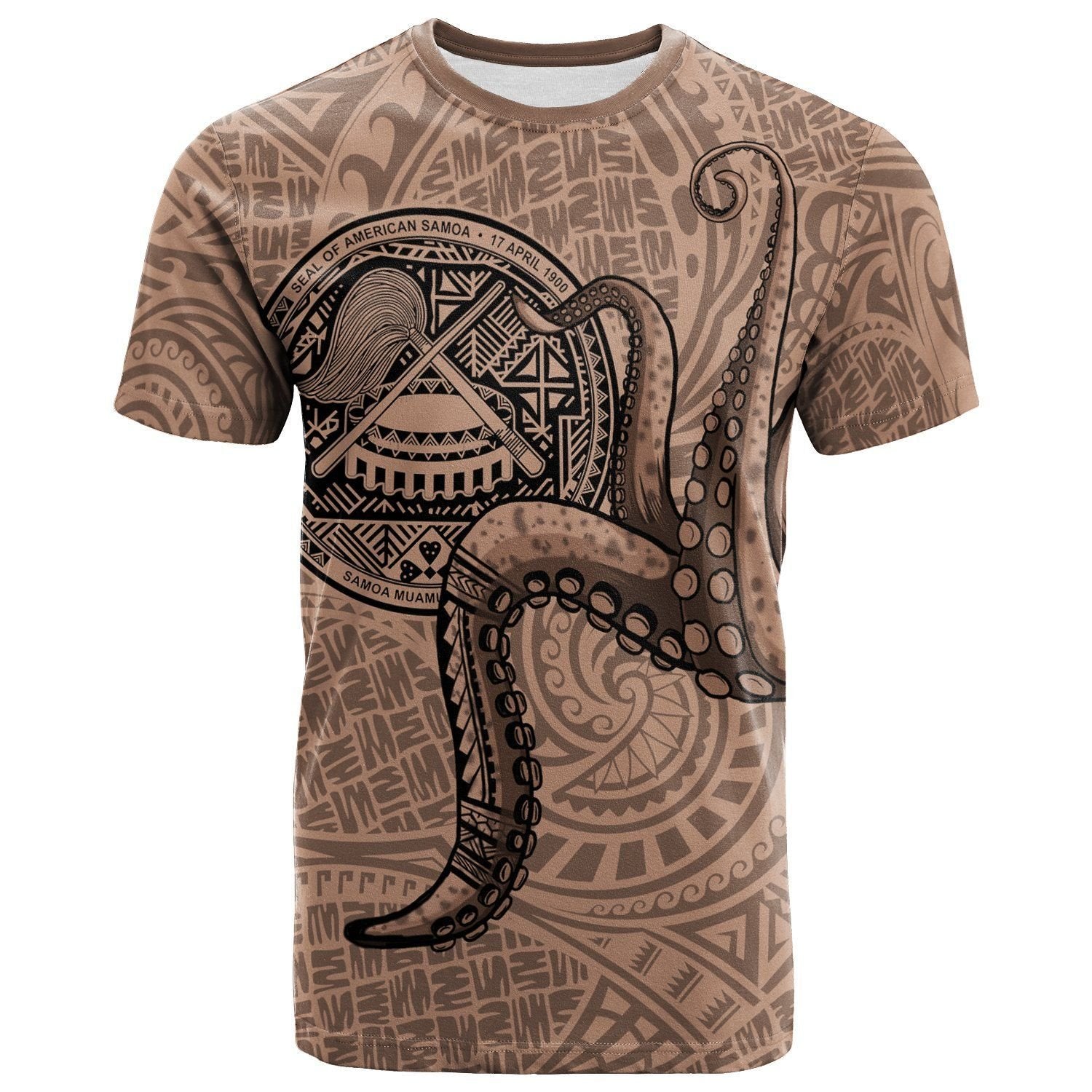 American Samoa Polynesian Octopus Tentacle Unisex 3D T-Shirt All Over Print ONAMM